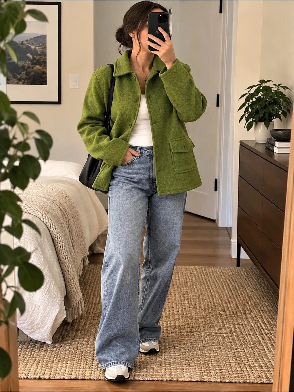 Casual Corner Green Blazer Size Medium Like New